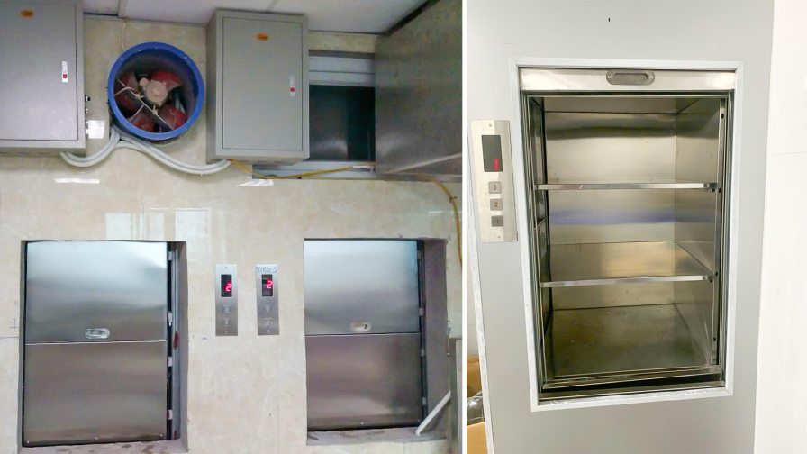 Dự án thang máy tải hàng nhà hàng Pao Quán